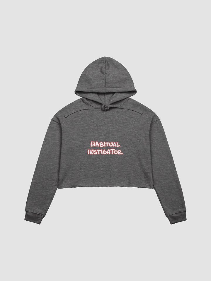 HABITUAL INSTIGATOR (lined design, #CB5F5F) fleece cropped hoodie product image (6)