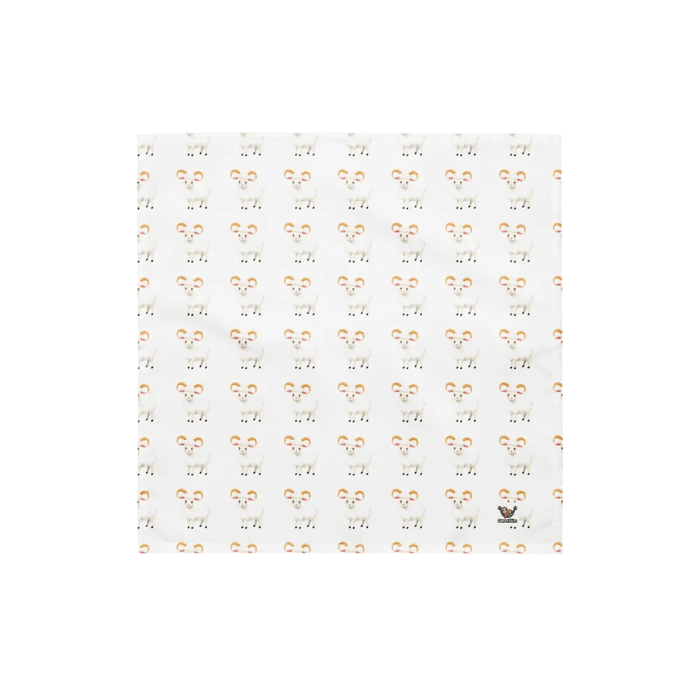 Curly Horns Cartoon Sheep All-Over Bandana product image (1)