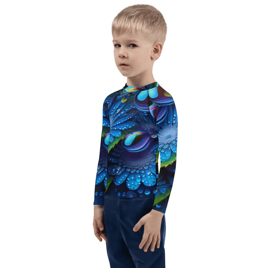 Kawaiikitten Exclusive Premium DewDrop Surfing Ocean Rash Guard Full Sleeved T-Shirt product image (1)