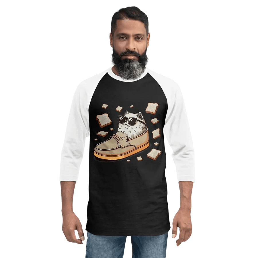 Toast Cat #2 - Baseball Style Tee product image (6)
