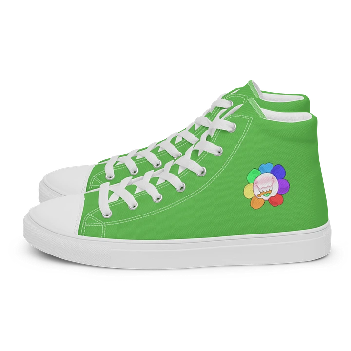 Green and White Flower Sneakers product image (2)