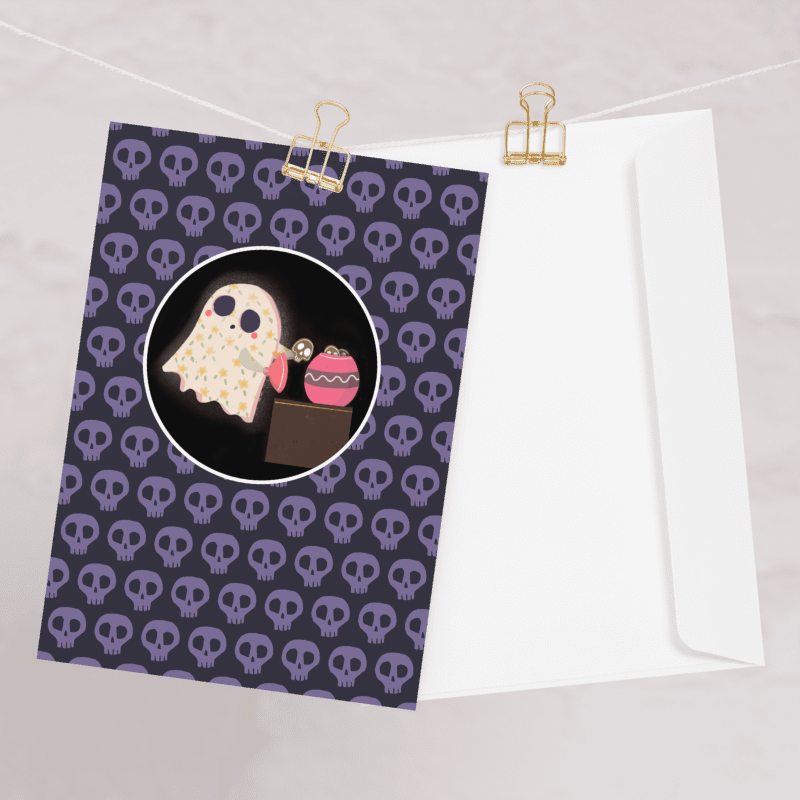 Little Ghost Cookie Thief - Greeting Card product image (1)