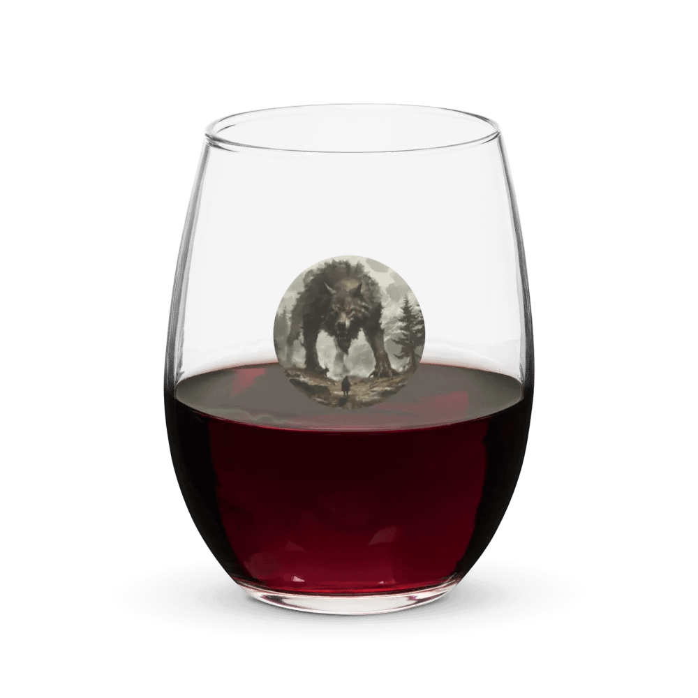 Fenrir - The Monstrous Wolf of Norse Mythology Stemless Water / Wine Glass product image (5)
