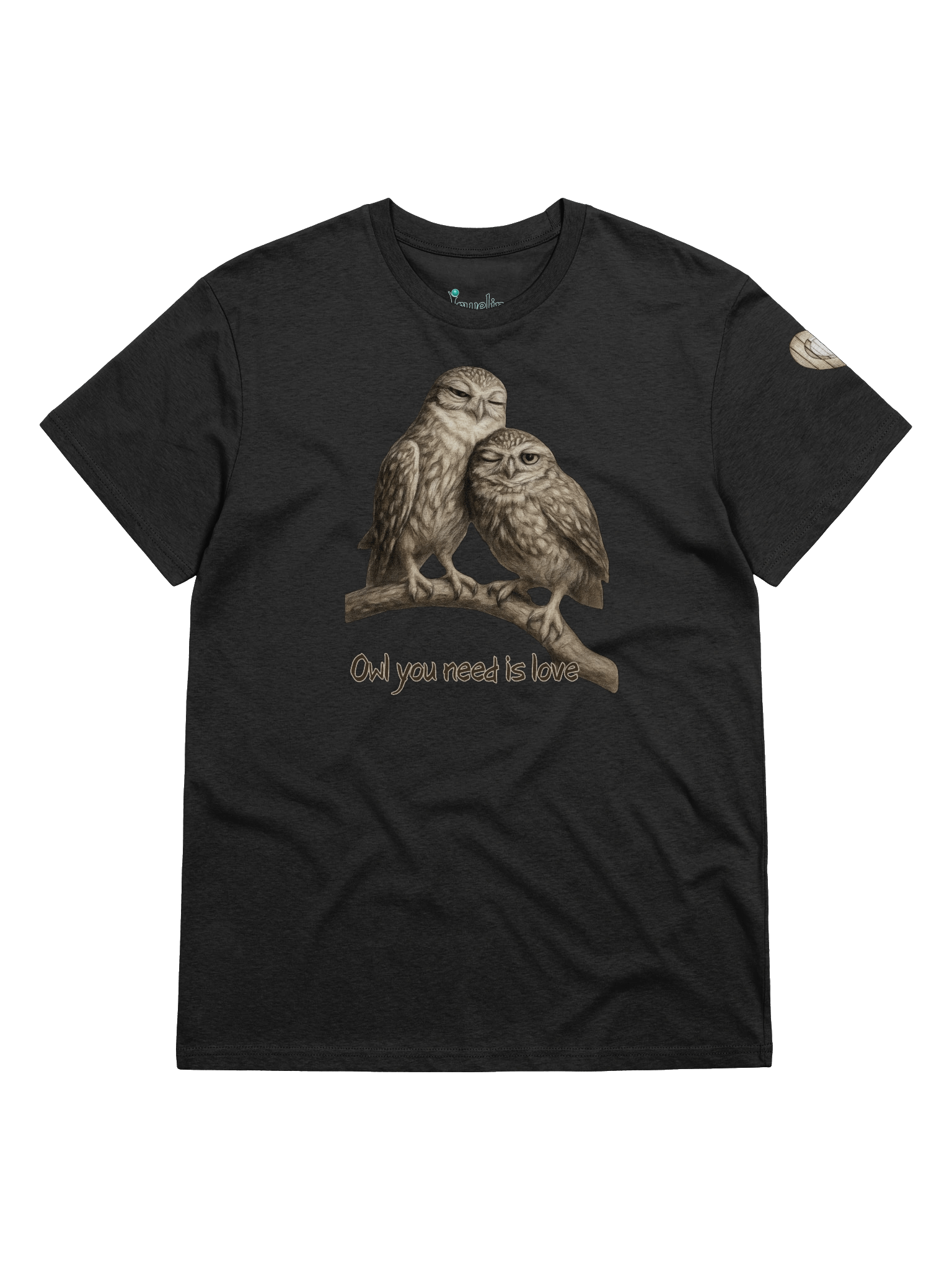 Owl Love T-Shirt, organic cotton product image (1)