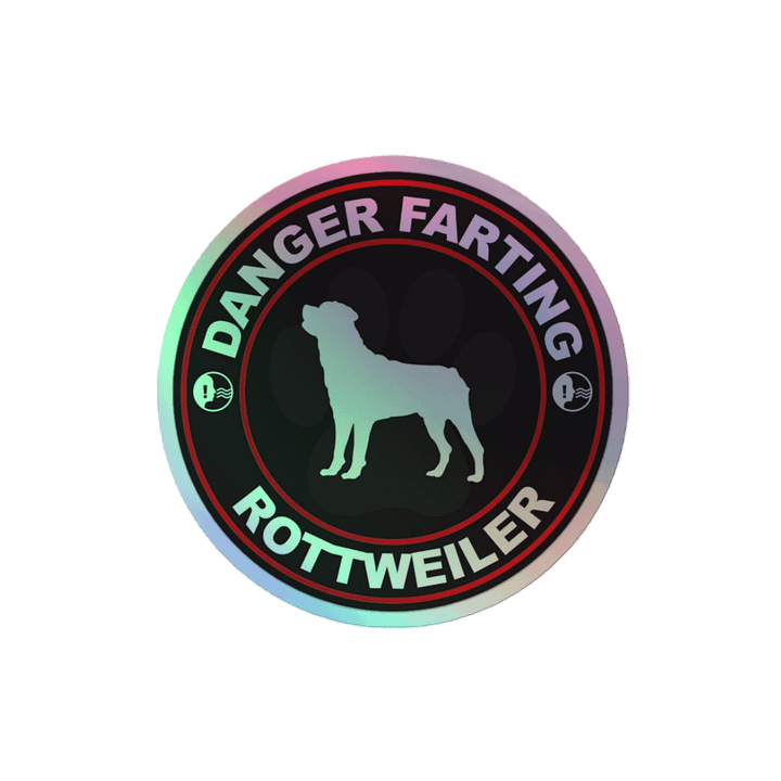 Farting Rottweiler Holographic Sticker product image (2)