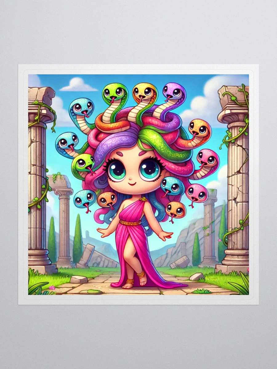 Colorful Chibi Medusa Vinyl Sticker – Rainbow Enchantress product image (4)