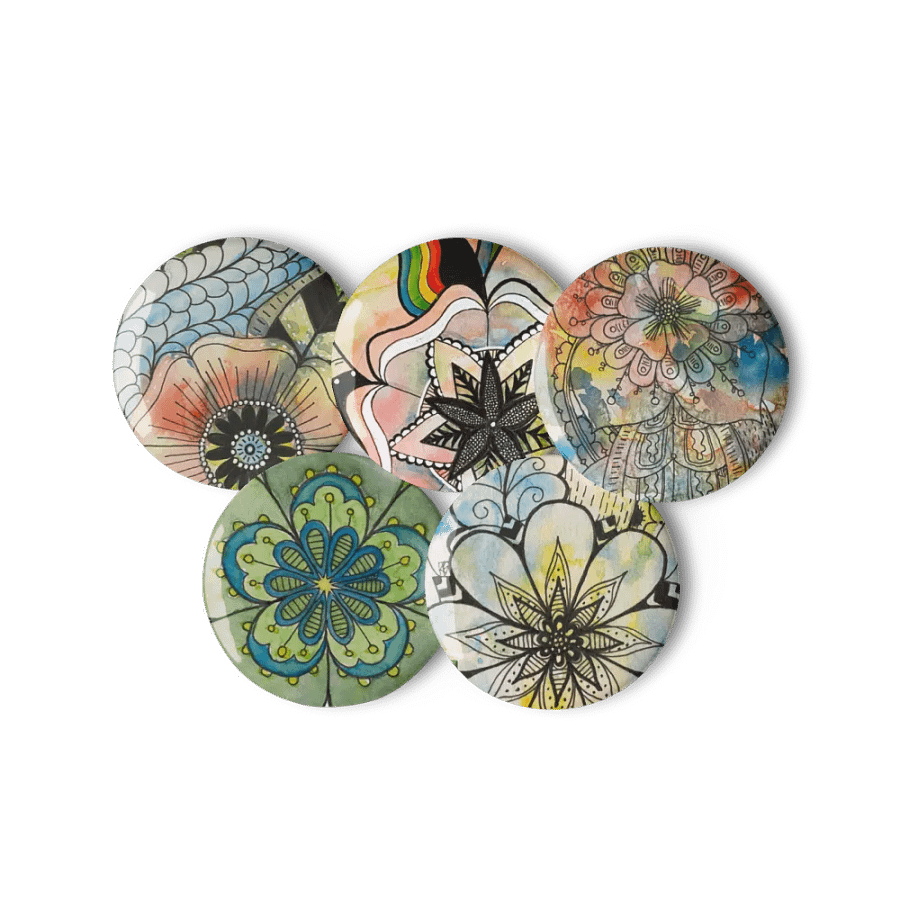 Floral Fantasy Pin Button Set product image (11)