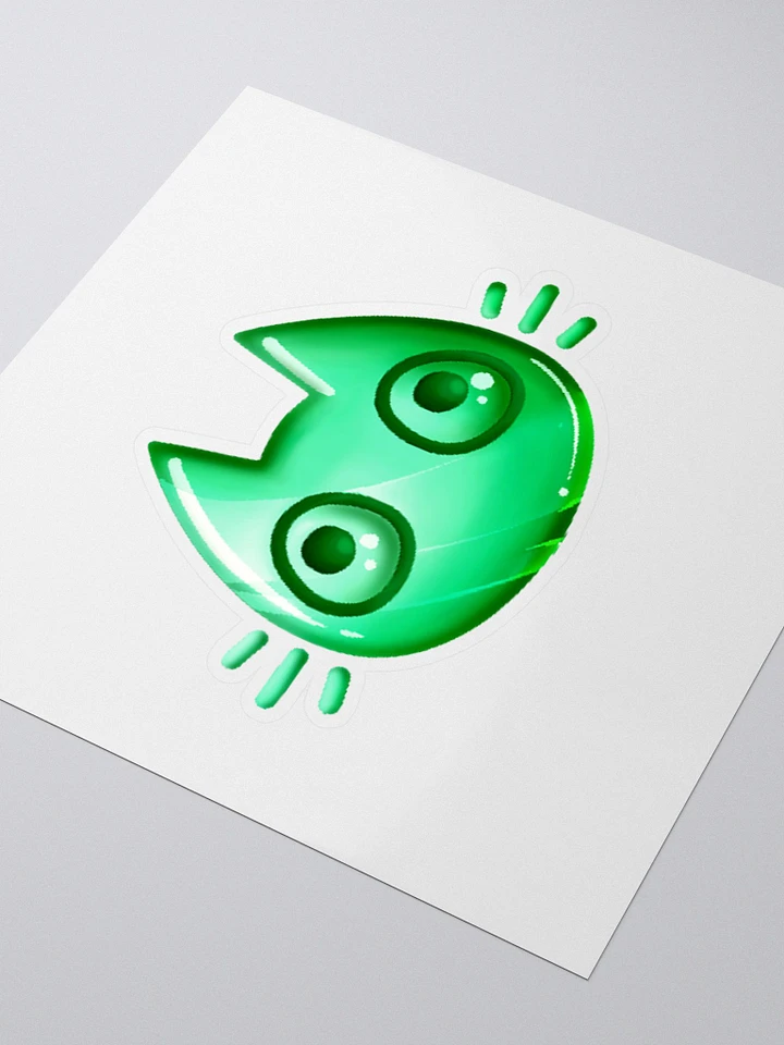 Green Cat Face Sticker product image (1)