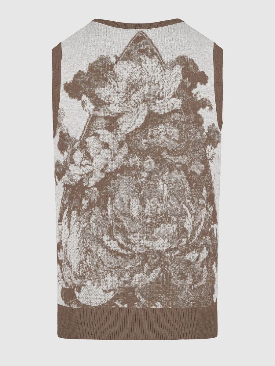 Floral Bliss III Knitted V-Neck Vest product image (18)