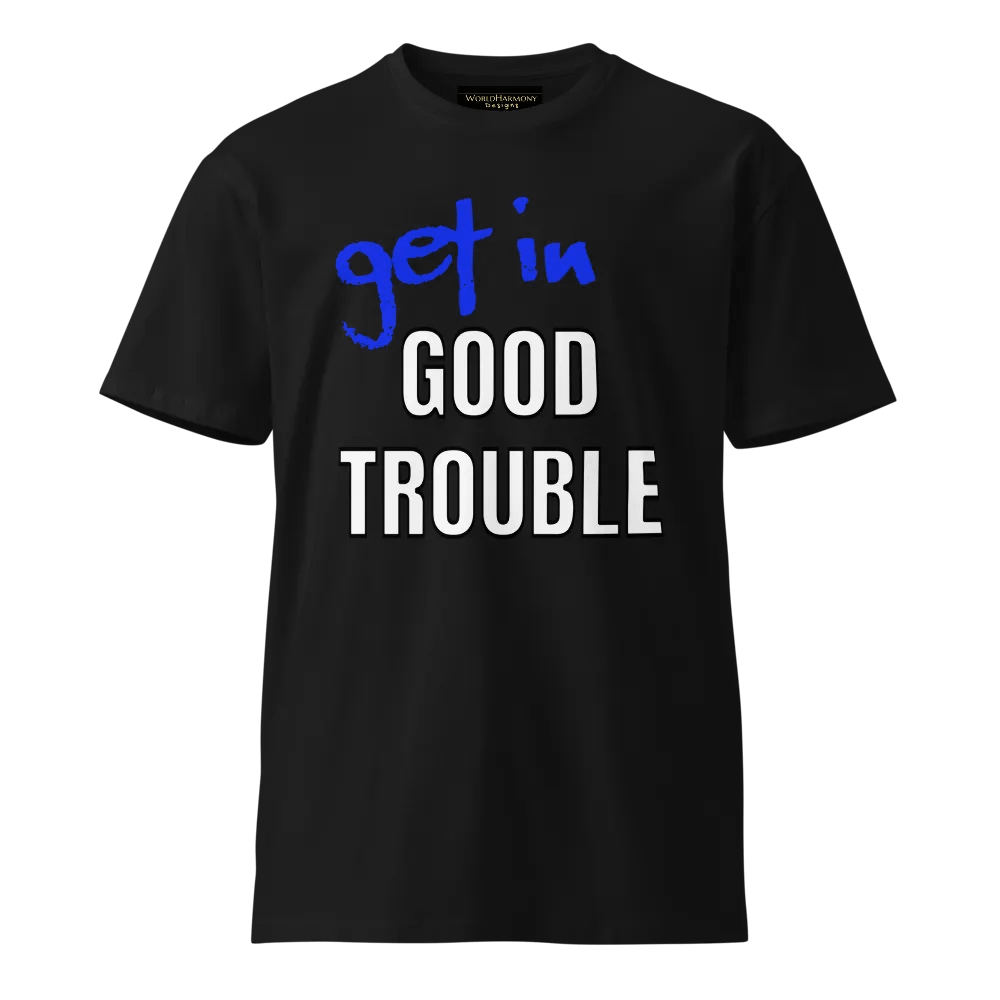 Good Trouble T-Shirt, Blue lettering product image (1)