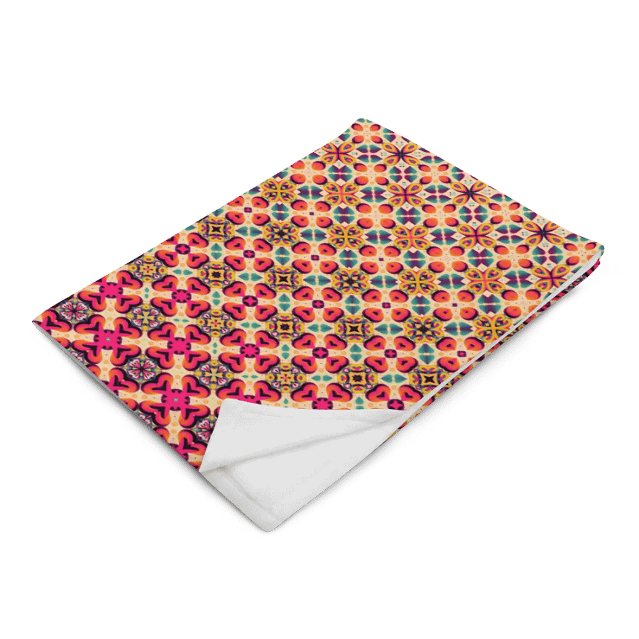 Romantic Intertwined Hearts & Flowers Throw Blanket product image (4)