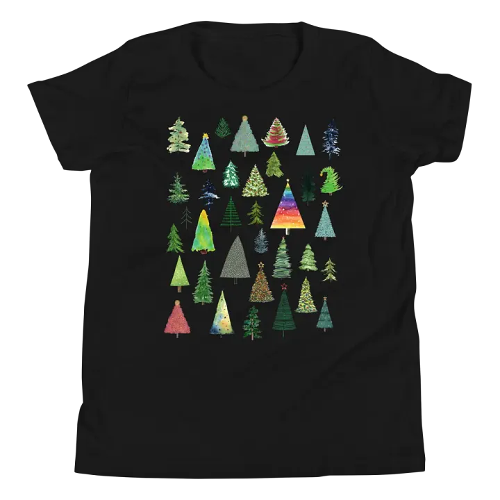 Christmas Tree Collage Youth T-Shirt product image (1)