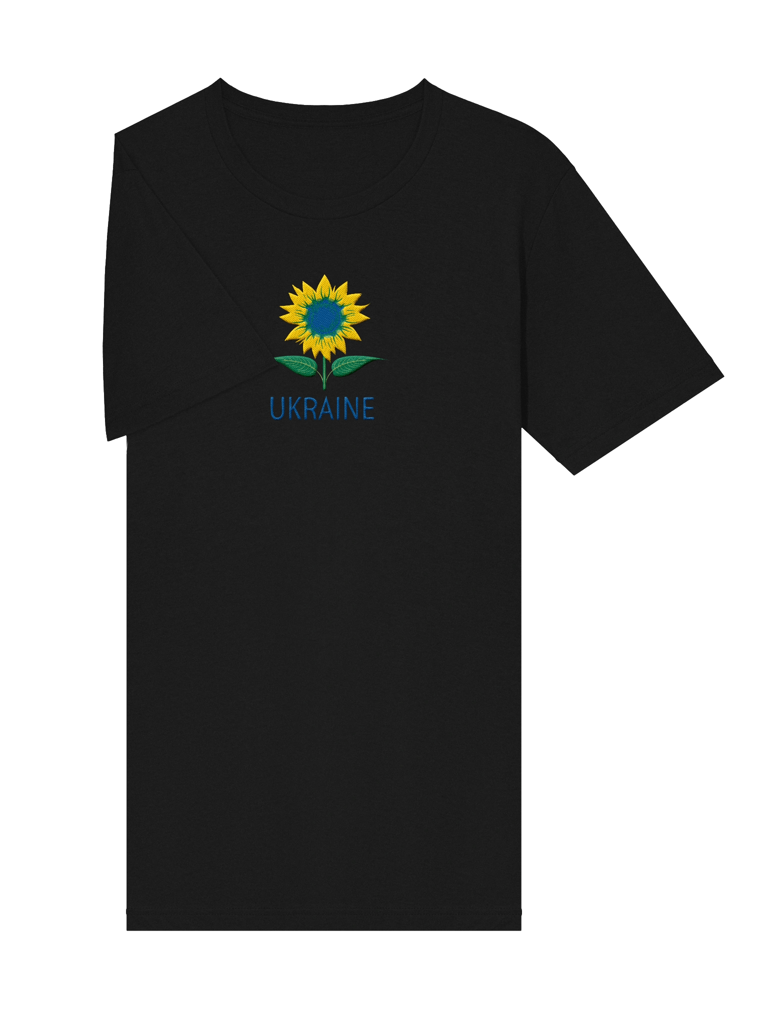 Ukraine Sunflower Ukrainian Symbol Yellow Blue Heritage Flower | Bella+Canvas Triblend Short Sleeve T-Shirt | Embroidered product image (58)
