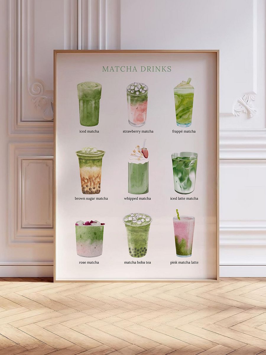 Matcha Drinks Watercolor product image (4)
