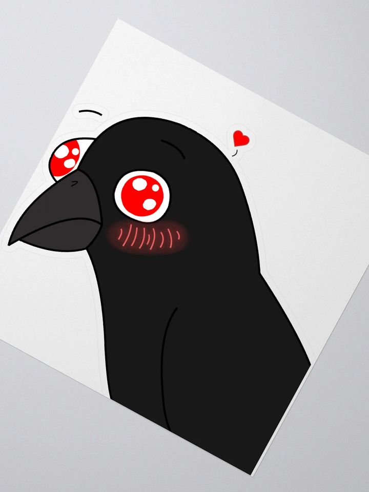 kawaii crow sticker product image (2)