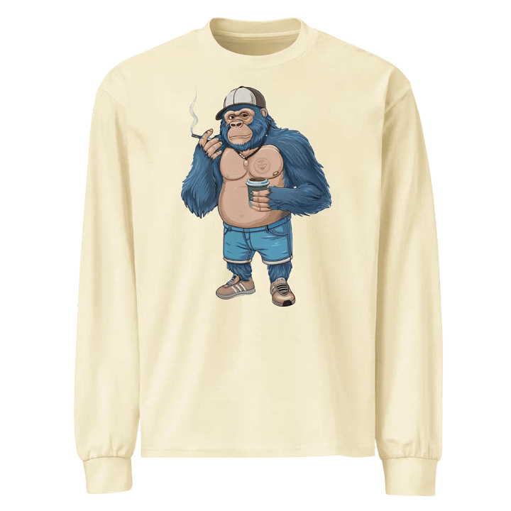 Blue Gorilla Unisex Premium Heavyweight Long Sleeve Shirt product image (1)