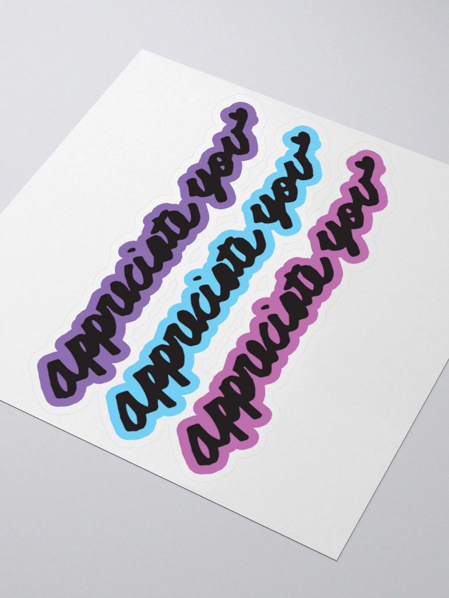 Multiple Appreciate You Bubble-free stickers product image (7)