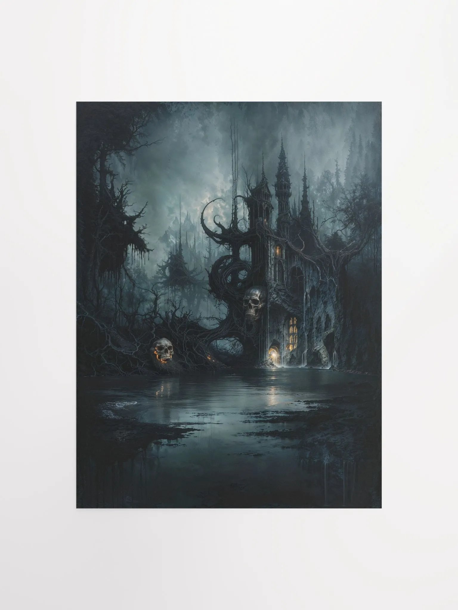 Gothic Castle Reflection Poster product image (1)