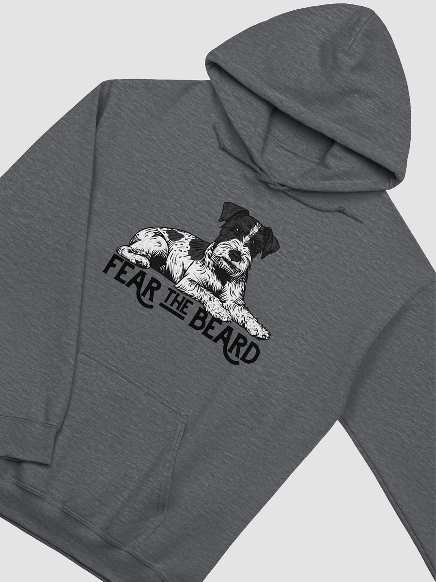 Fear the Beard Hooded Sweatshirt of a Schnauzer(Black & White Parti) | Funny Hoodie for Bearded Dog Paw-rents product image (4)