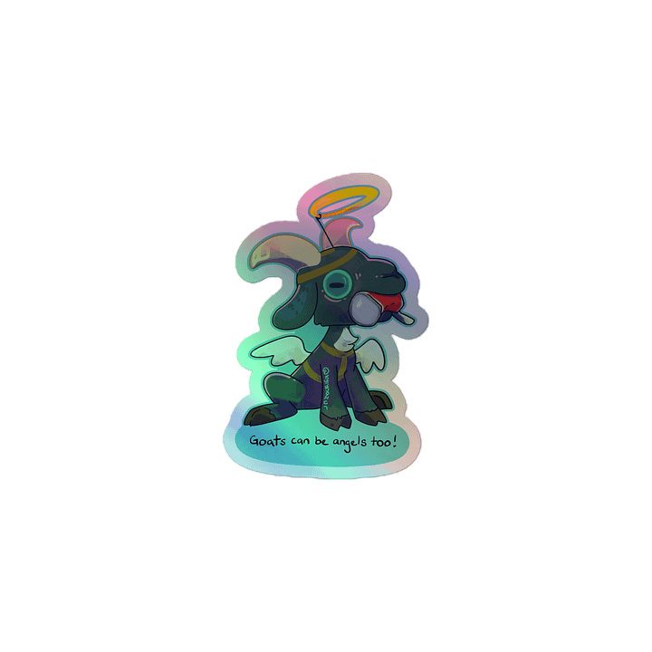 Holographic Angelic Goat Sticker product image (1)