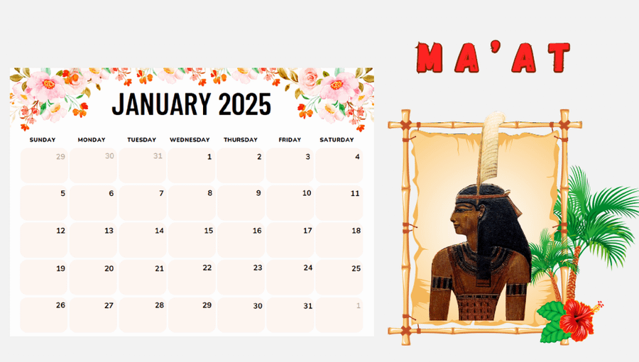 12 Months Wall Calendar 2025- Gods of Egypt - Best for Printing product image (3)