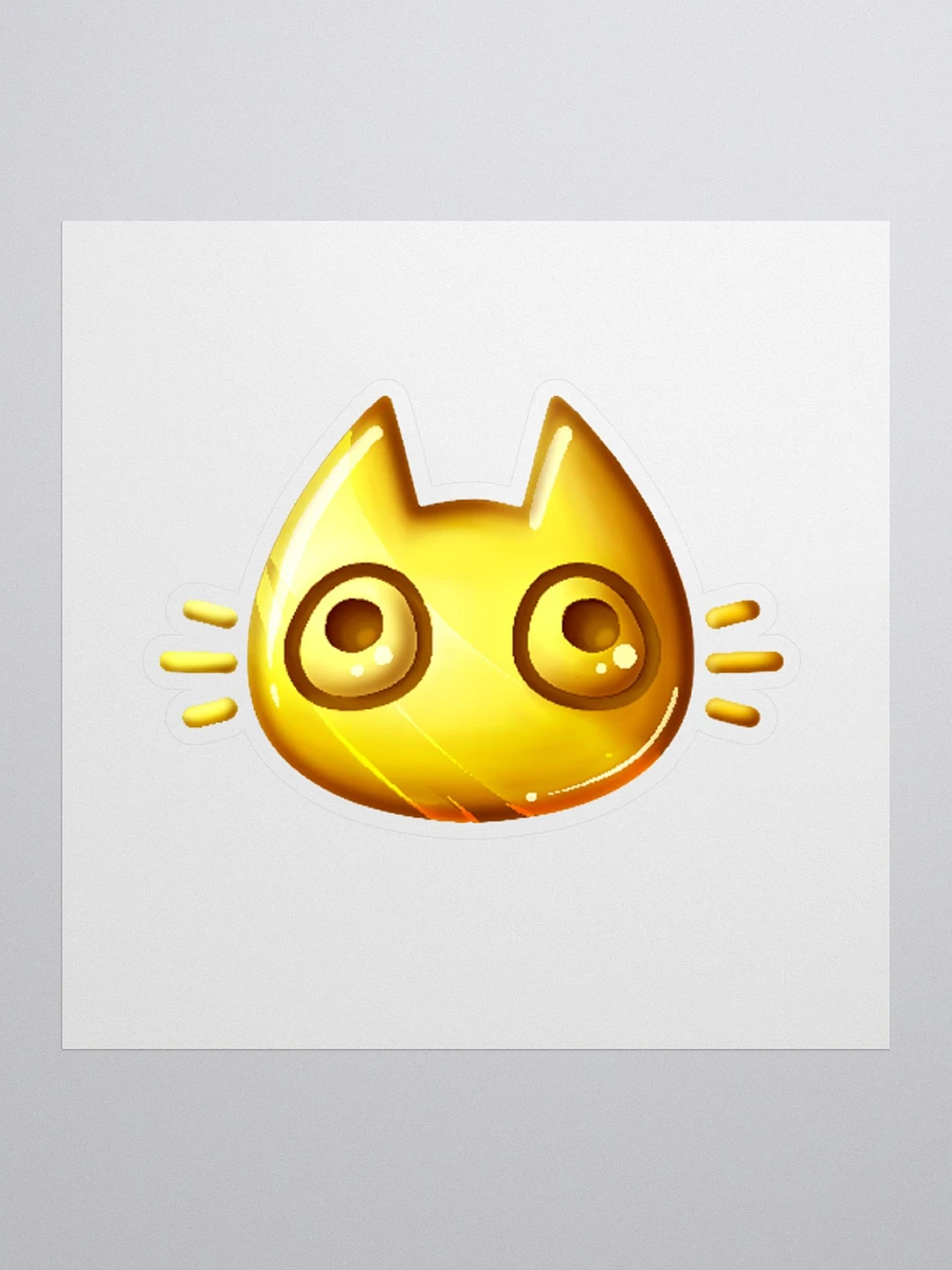 Gold Cat Face Sticker product image (2)