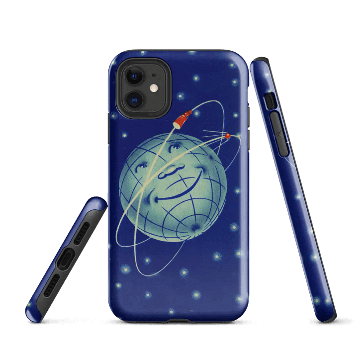 Orbiting Happy Planet iPhone® Tough Case product image (1)