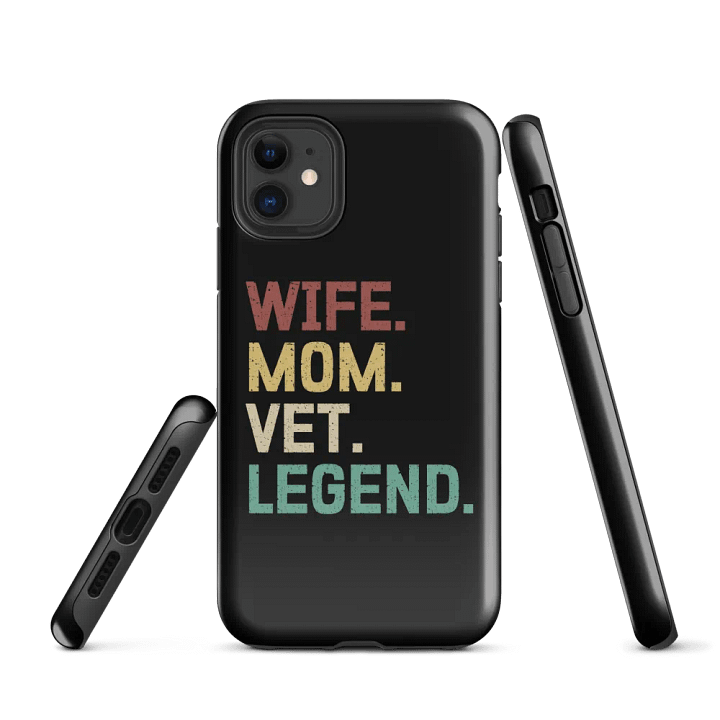 "Wife-Mom-Vet-Legend" tough case for iPhone® product image (2)