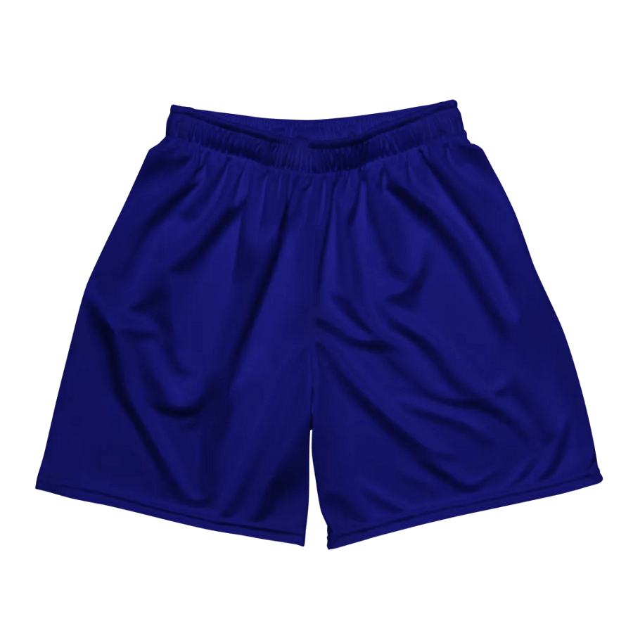 Plain Color Navy Blue Mesh Shorts product image (3)