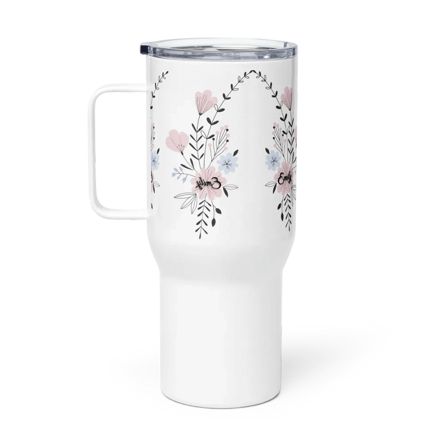Emily's Floral Symphony Travel Mug product image (1)