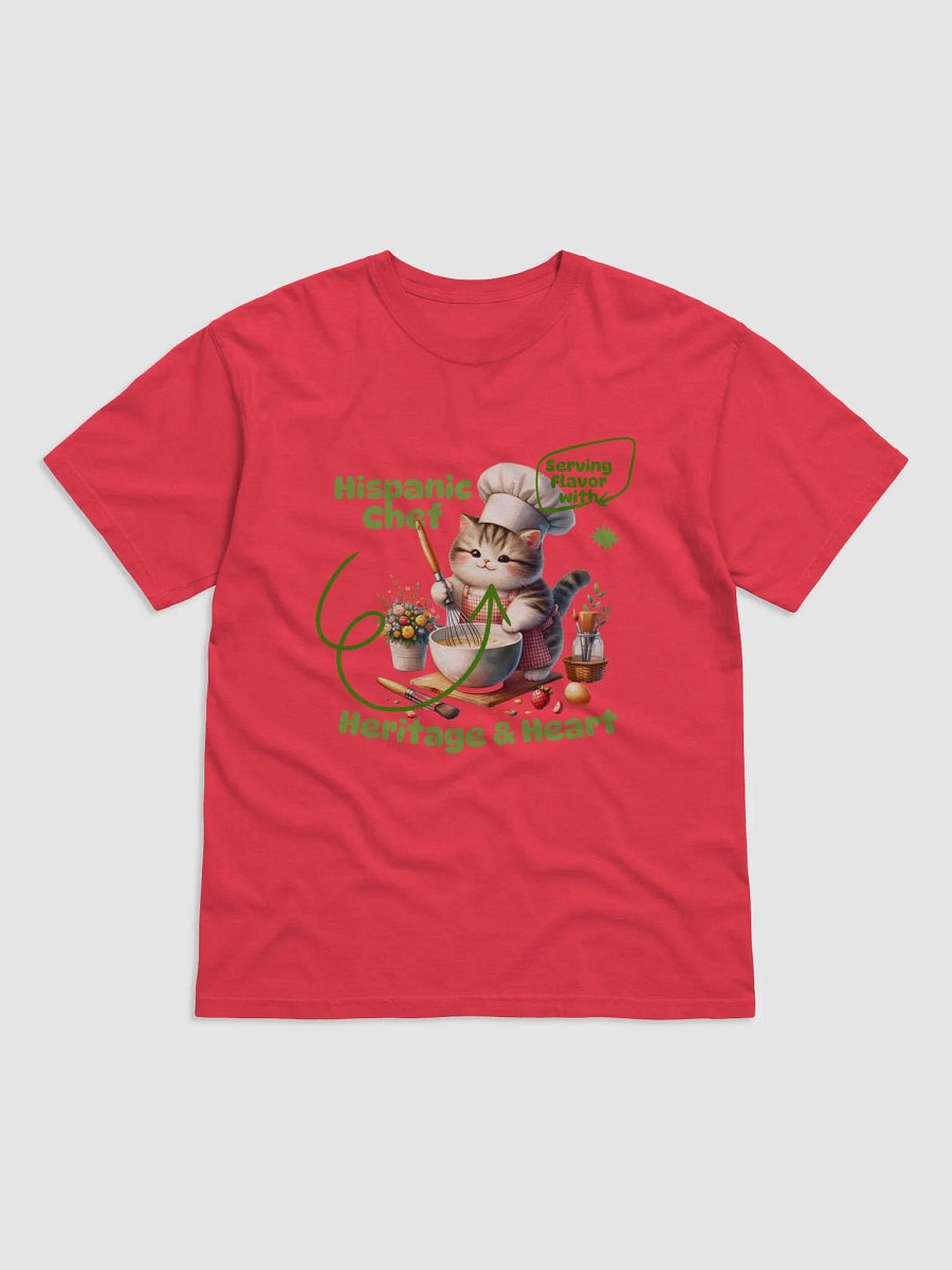 Hispanic Chef Serving Flavor with Heritage & Heart Cotton T-Shirt product image (65)