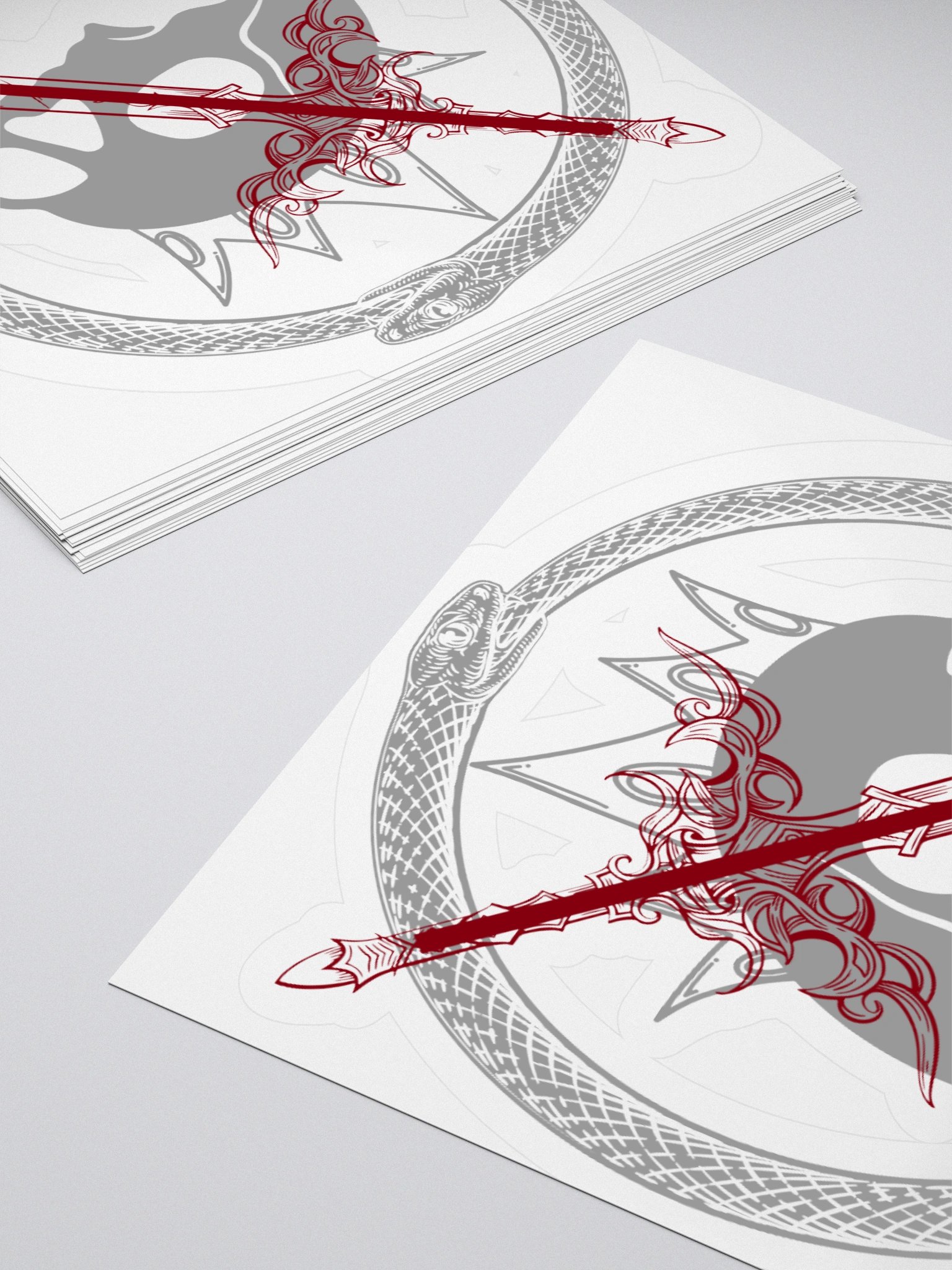 Skull Snake Kiss Cut Stickers product image (10)