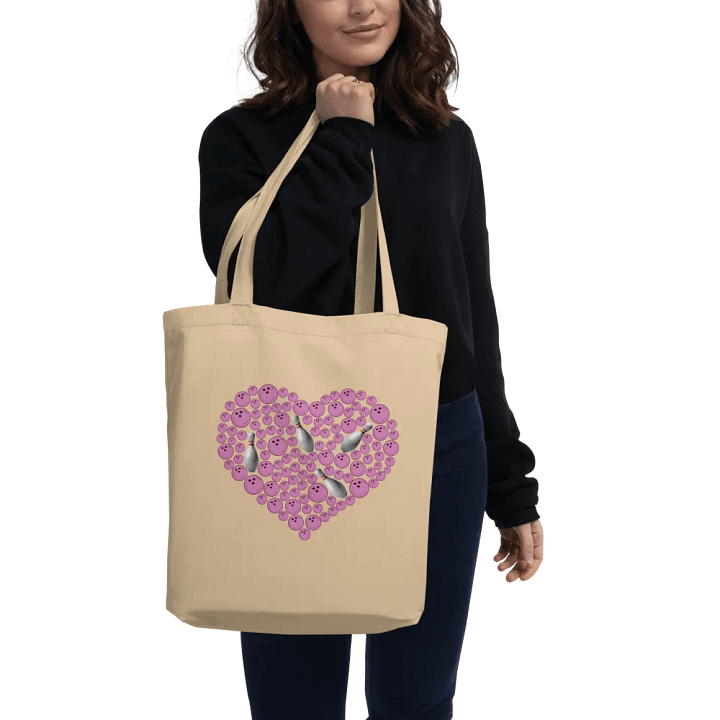 Heart Bowling Strike Eco Tote Bag product image (2)