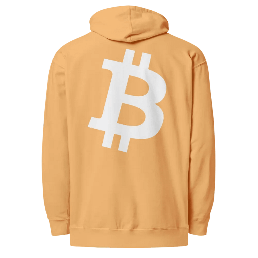 Embroidered ₿itcoin Orange-Peach Hoody product image (5)