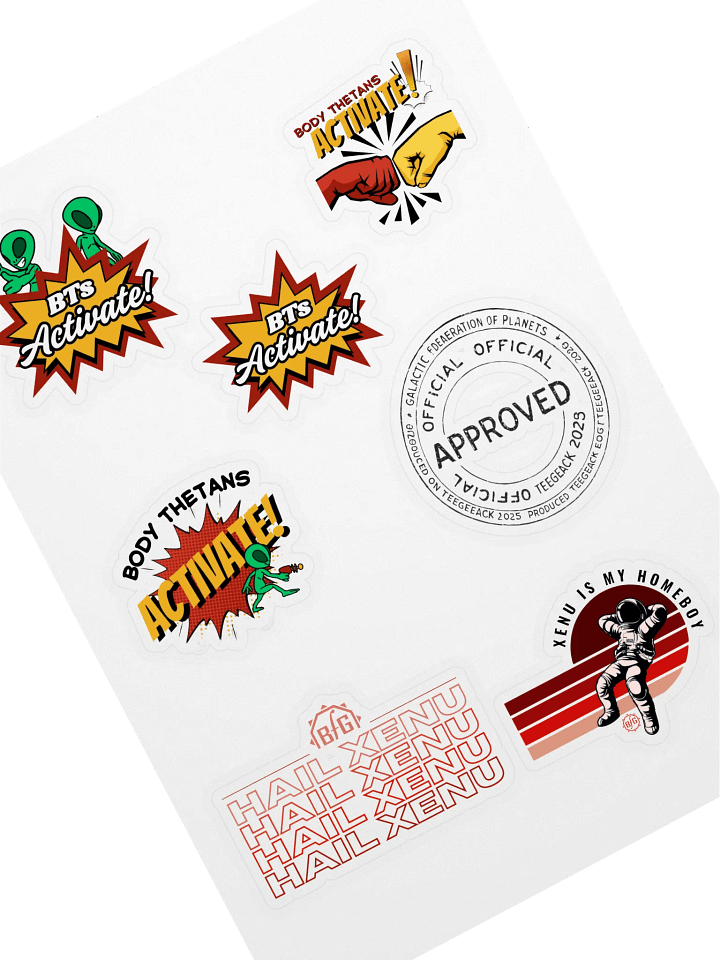 Xenu & the Body Thetans Multi-Sticker Pack product image (1)