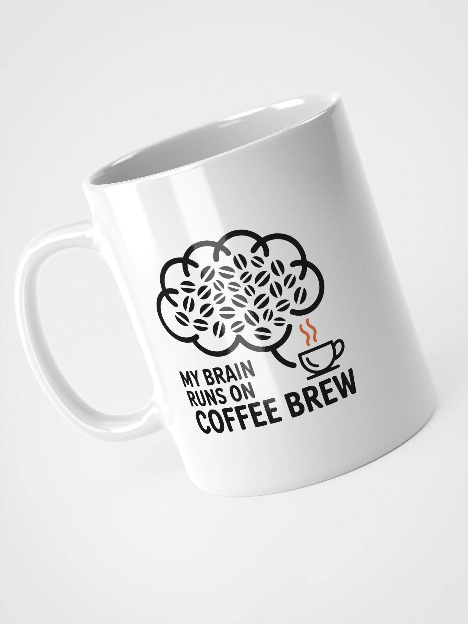 My Brain Runs On Coffee Brew Mug | Funny Coffee Lover Mug product image (3)
