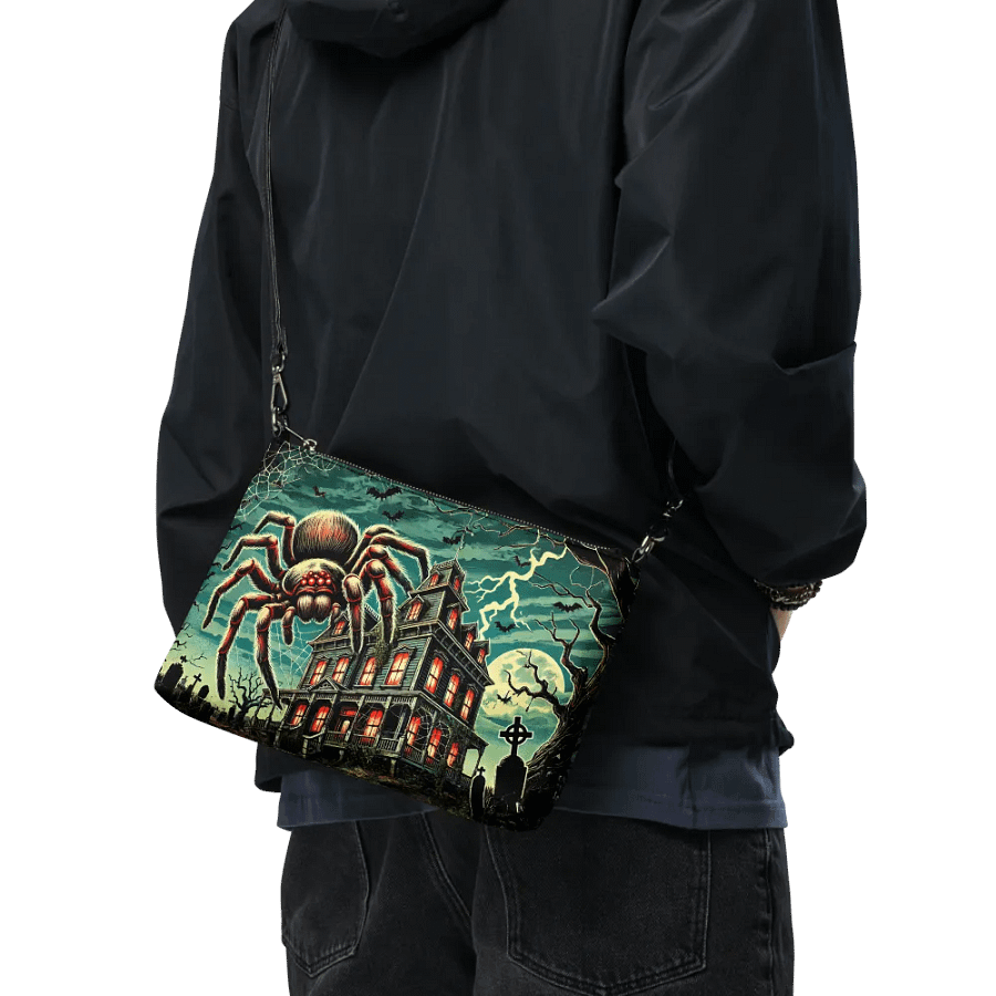 Giant Spider Haunted House Crossbody Bag - Spooky Purse product image (9)
