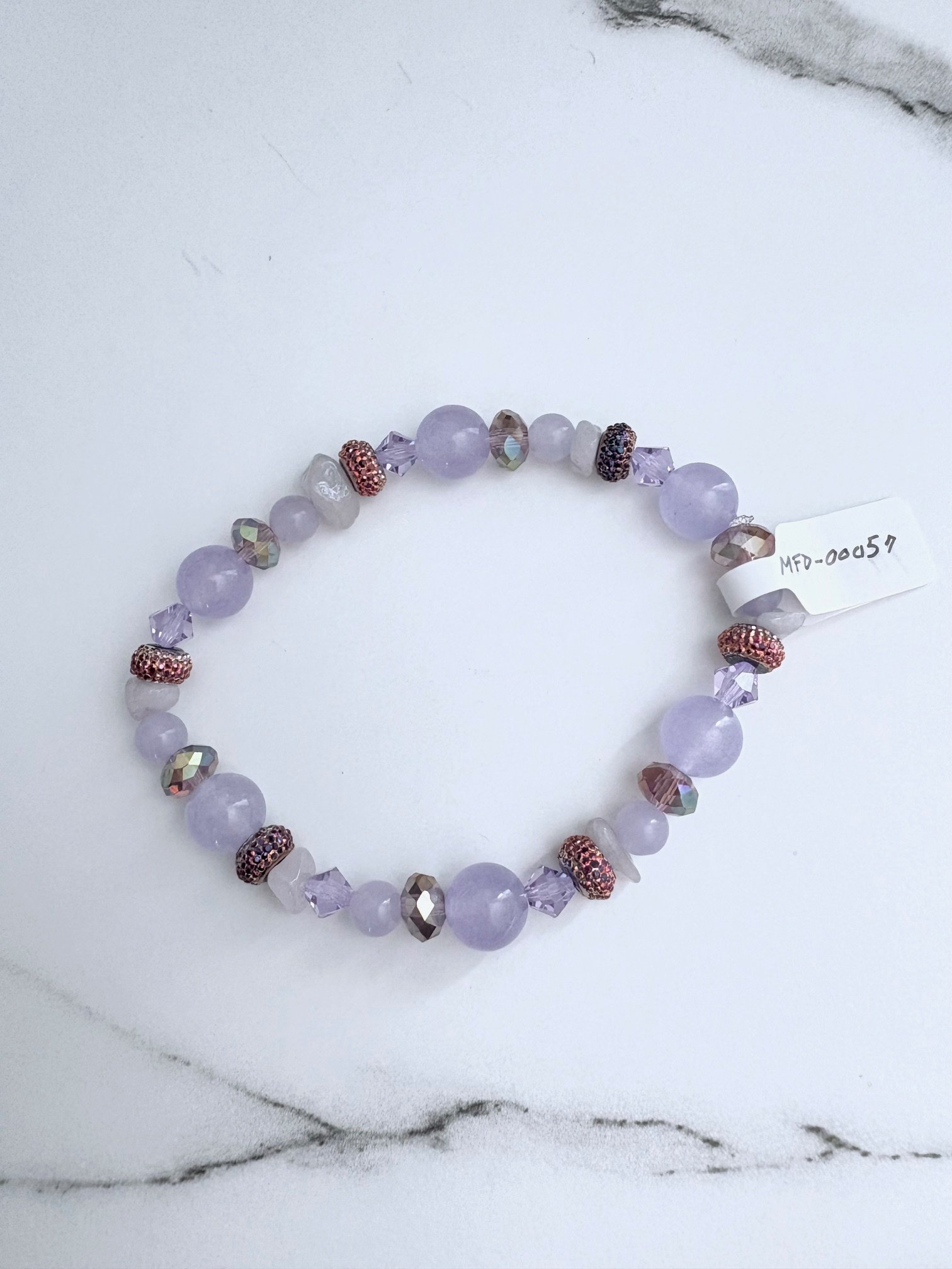 MFD-00057 | Beaded Stretch Bracelet | Handmade 8" Stretch Bracelet | Coastal Charm Jewelry by Monique Faella Designs™ product image (5)