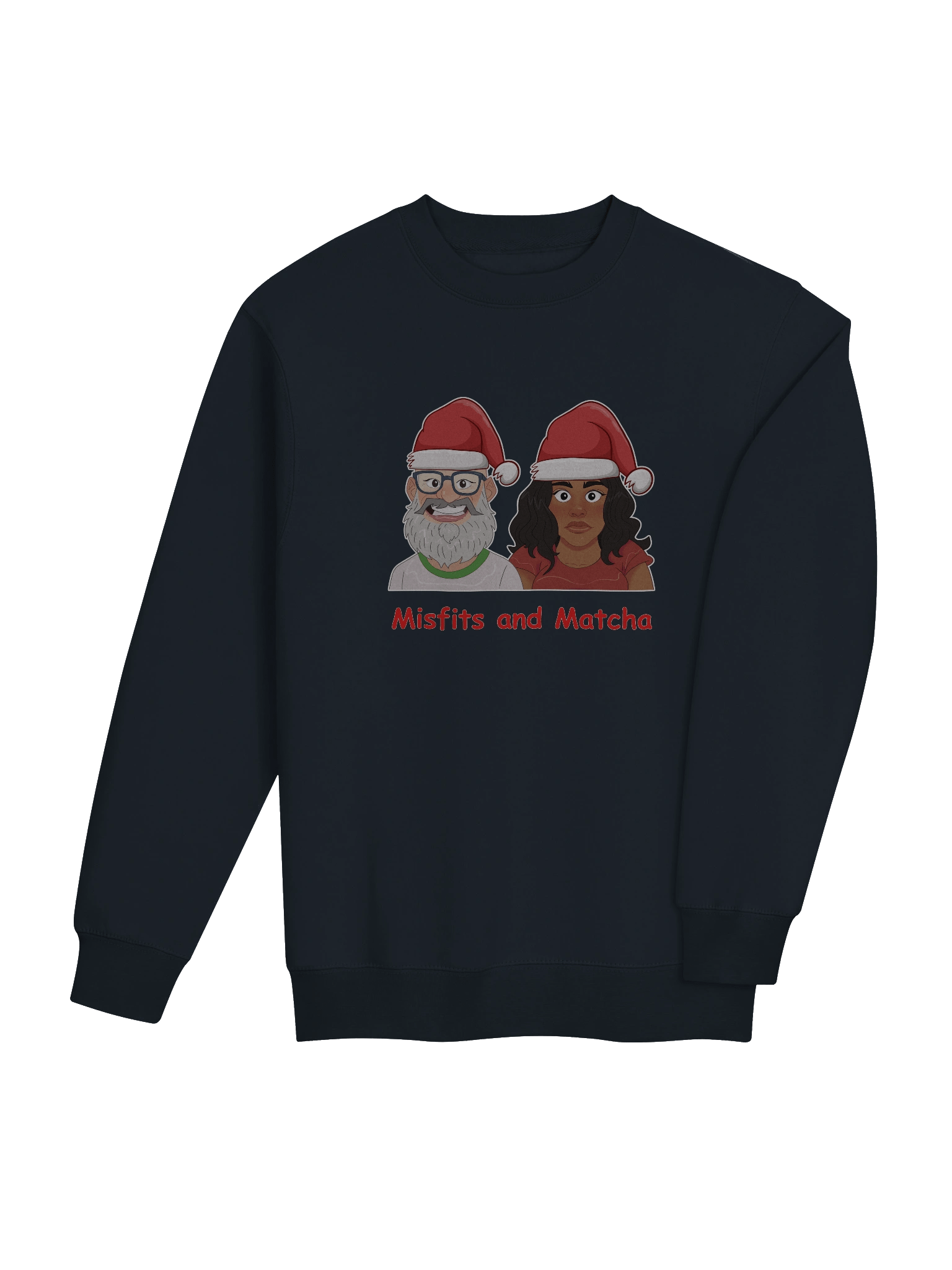 Misfits and Matcha Santa Hats Pullover Sweatshirt product image (8)