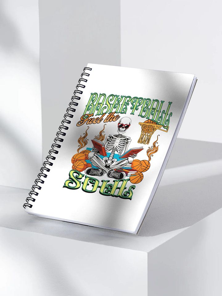 Basketball Fuel The Soul Skeleton Hoop Spiral Notebook product image (2)