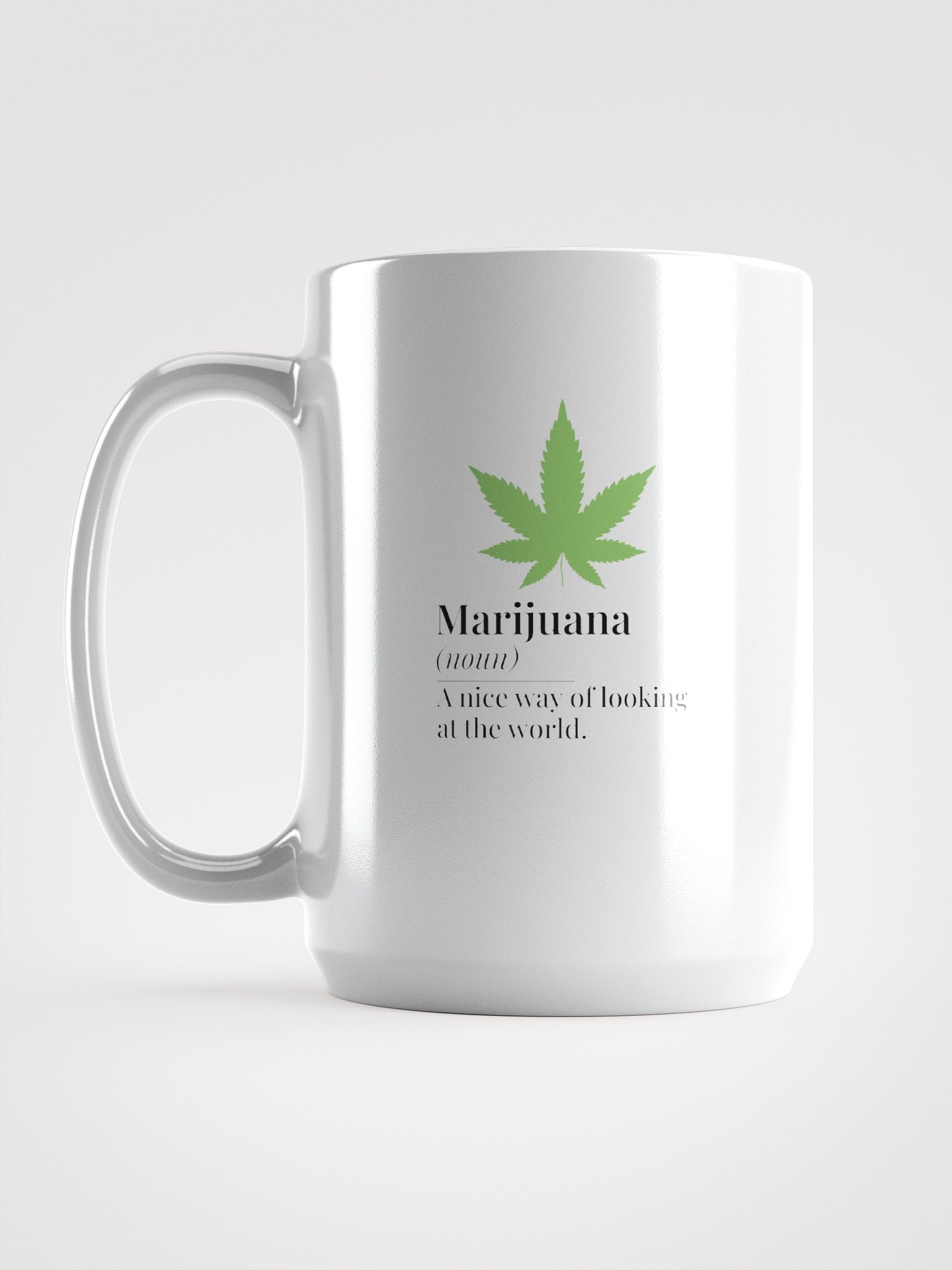 Weed Leaf White Glossy Mug product image (1)