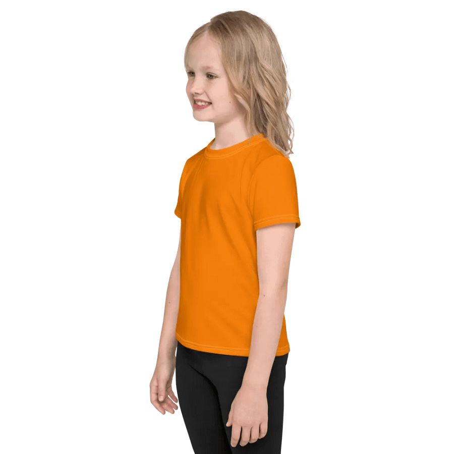 Kids Plain Color Orange T-Shirt product image (3)