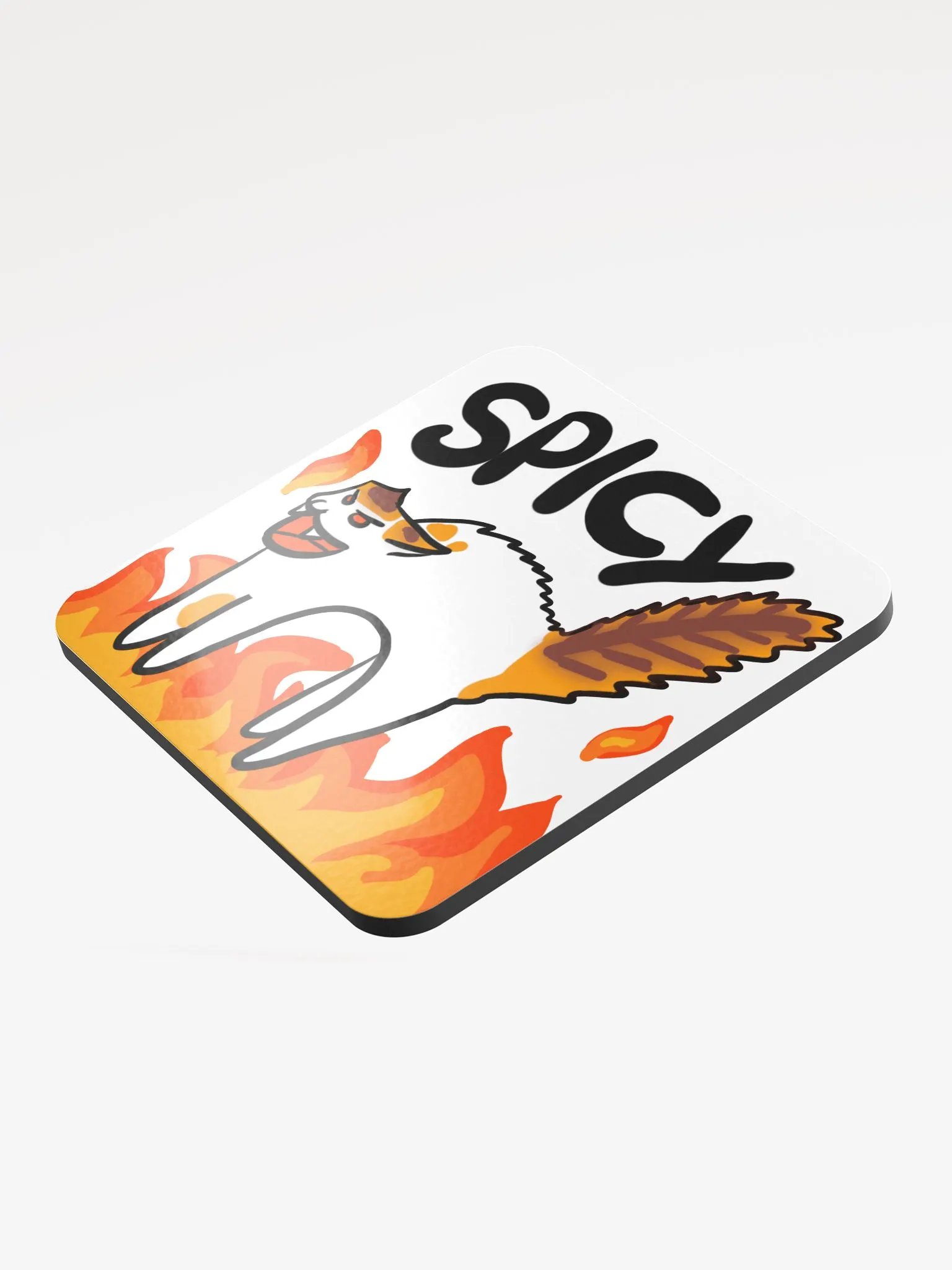 Spicy Emote Glossed Cork Coaster product image (3)