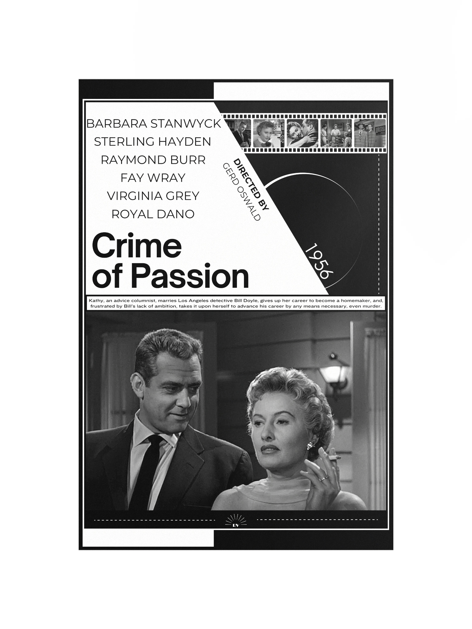 Crime of Passion with Barbara Stanwyck 1956 | Movie Poster | 12x18 Wall Art product image (4)