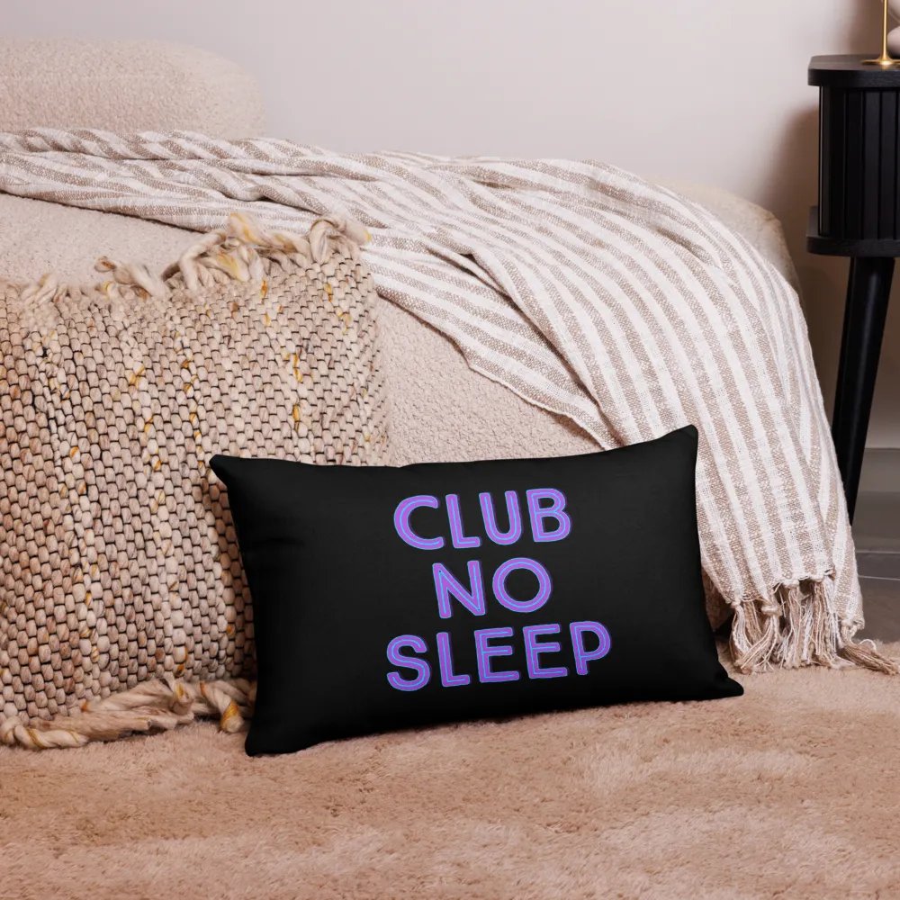Club No Sleep Pillowcase (Black) product image (5)