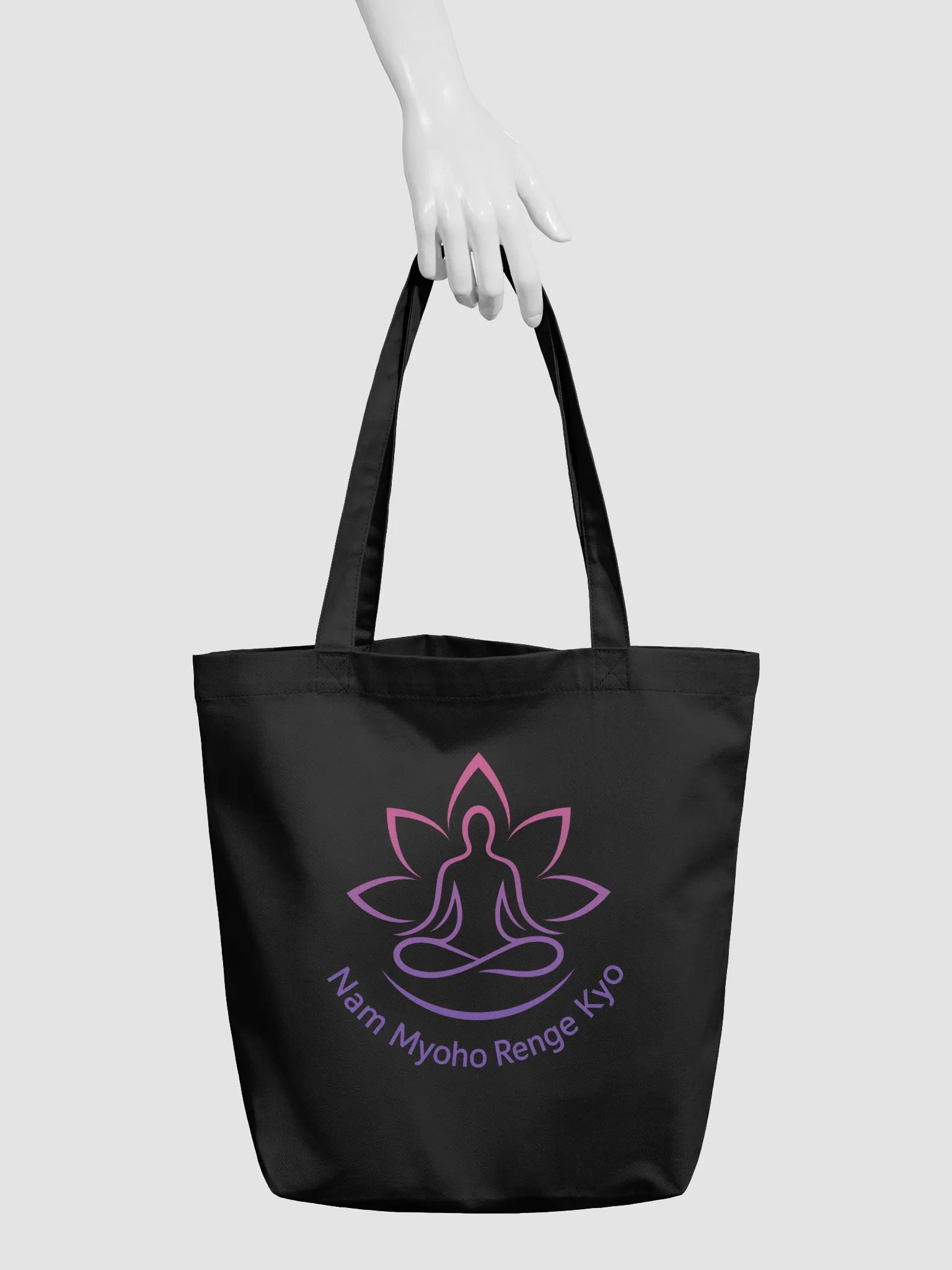 Eco Tote Bag – Organic Cotton Buddhist Meditation Tote product image (3)