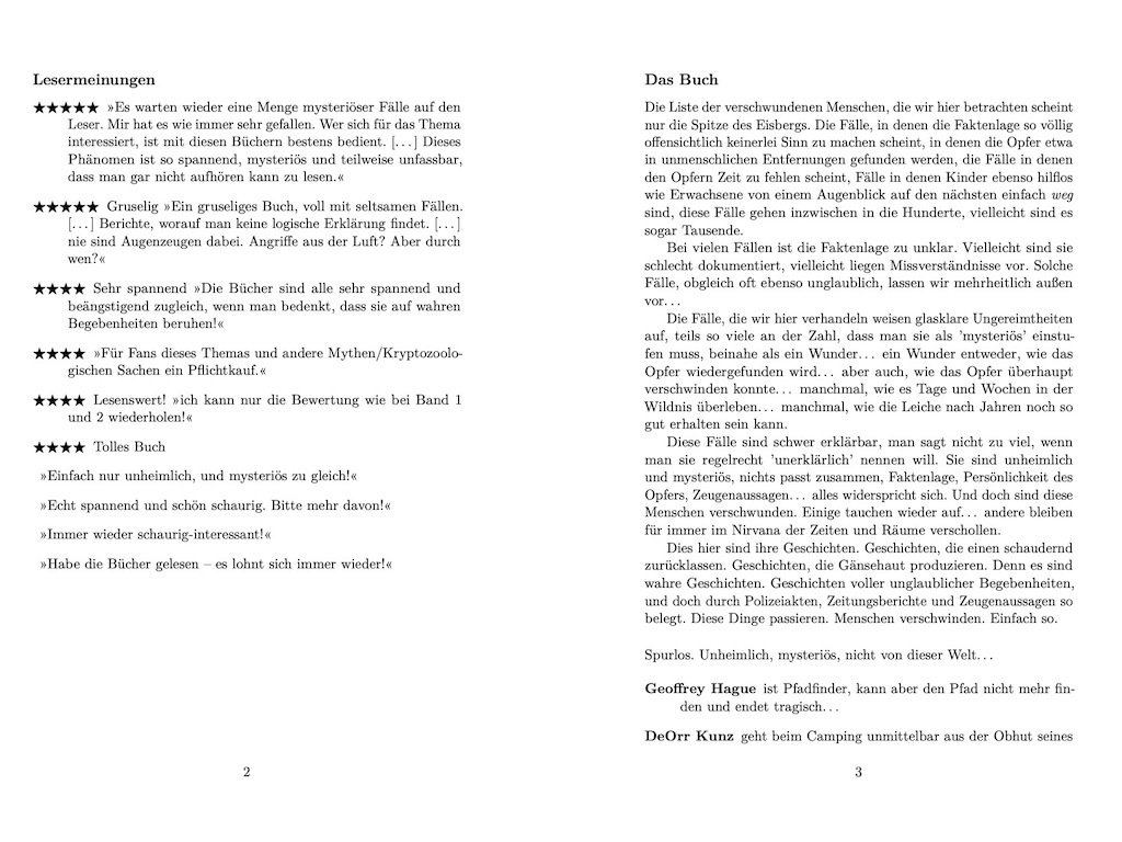 Verschwundene Menschen =3- Taschenbuch product image (2)