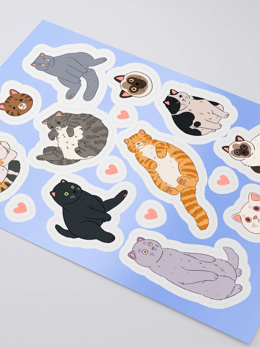 Cute Silly Street Cats Sticker Sheet product image (3)