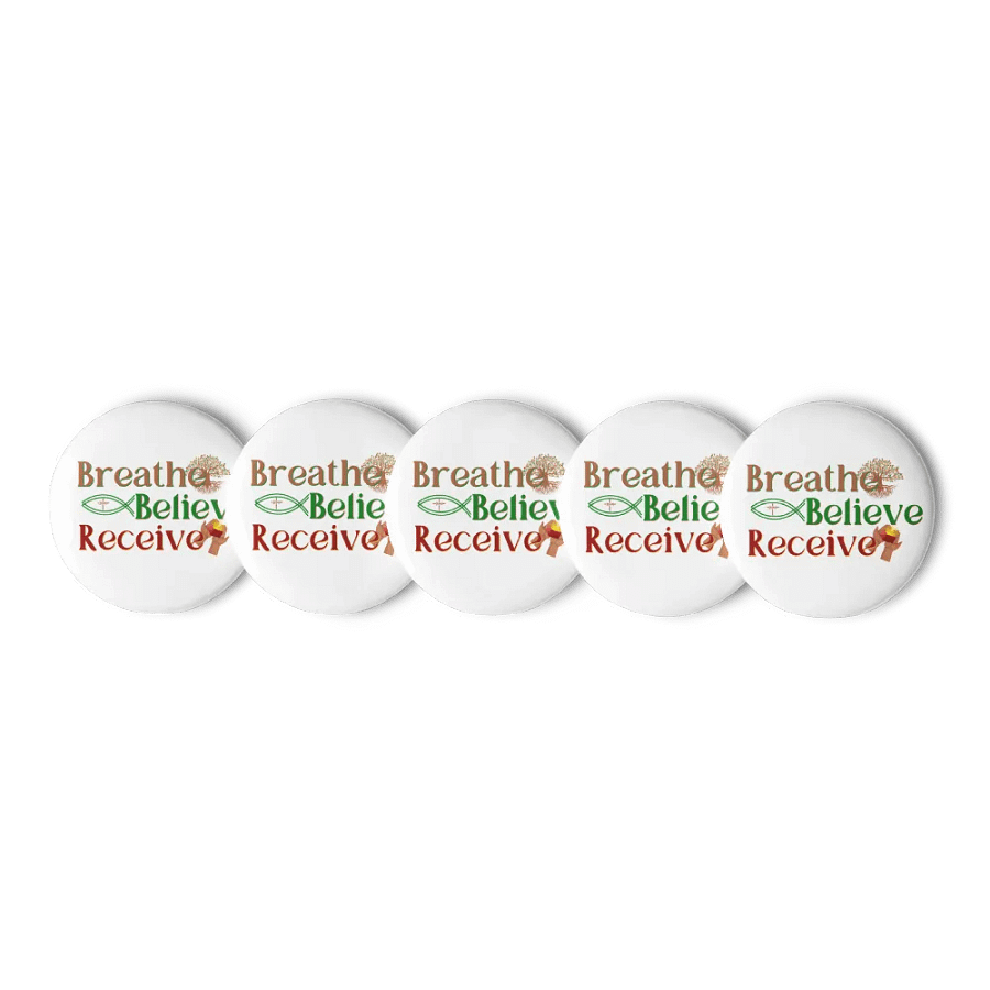 Breathe Believe Receive Set of 5 Pins, Inspirational Motivational, Self-Affirmation, Positive Vibes, Gift Idea product image (3)