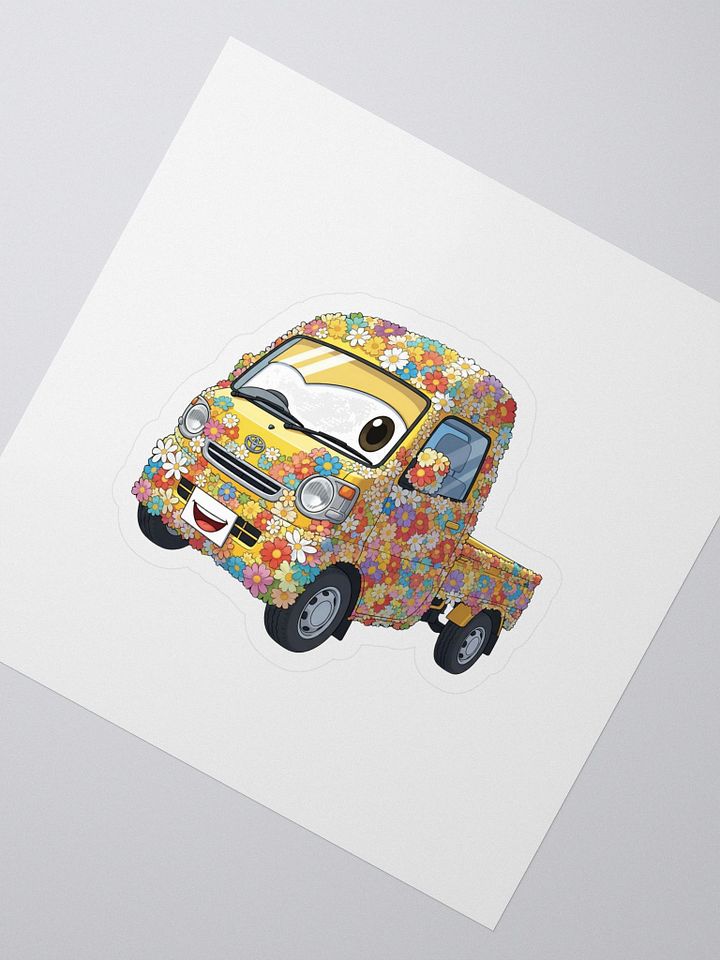 Flower Power Kei Truck Sticker product image (2)